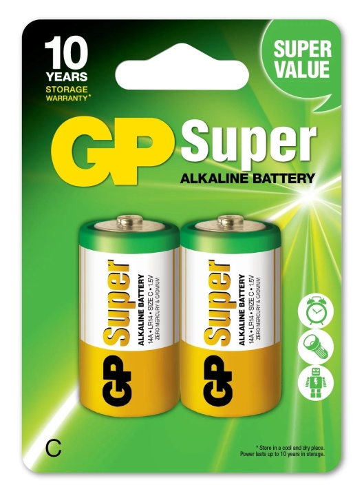 GP Super Alkaline C 2 Pack (B) i gruppen HEMELEKTRONIK / Batterier & Laddare / Batterier / Övriga hos TP E-commerce Nordic AB (C59988)