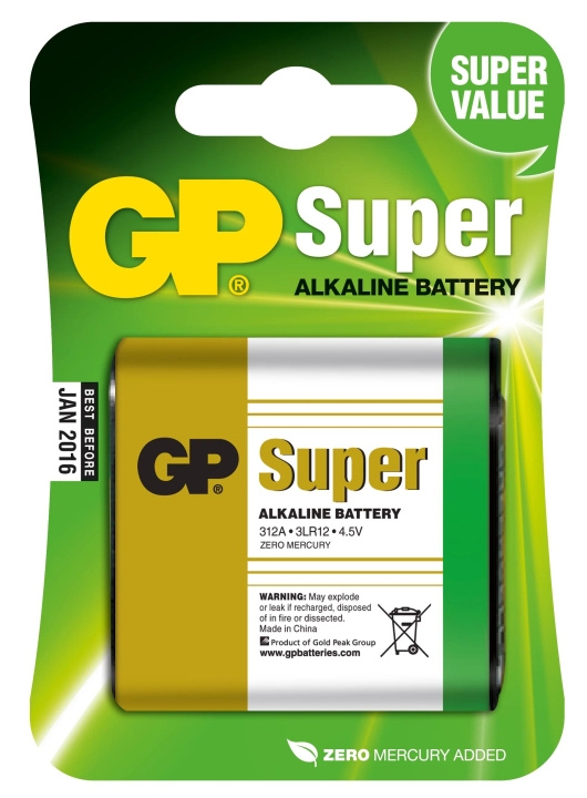 GP Super Alkaline 4,5V 1 Pack (B) i gruppen HEMELEKTRONIK / Batterier & Laddare / Batterier / Övriga hos TP E-commerce Nordic AB (C59992)