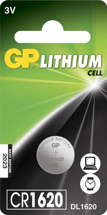 GP CR1620 Lithium Coin 1 Pack (B) i gruppen HEMELEKTRONIK / Batterier & Laddare / Batterier / Knappcell hos TP E-commerce Nordic AB (C60001)