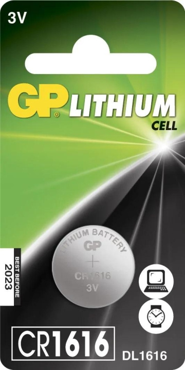 GP CR1616 Lithium Coin 1 Pack (B) i gruppen HEMELEKTRONIK / Batterier & Laddare / Batterier / Knappcell hos TP E-commerce Nordic AB (C60002)