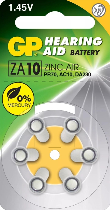 GP Hearing Aid ZA10 6 Pack (B) i gruppen HEMELEKTRONIK / Batterier & Laddare / Batterier / Hörapparatsbatterier hos TP E-commerce Nordic AB (C60005)