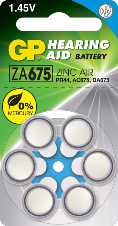 GP Hearing Aid ZA675 6 Pack (B) i gruppen HEMELEKTRONIK / Batterier & Laddare / Batterier / Hörapparatsbatterier hos TP E-commerce Nordic AB (C60006)