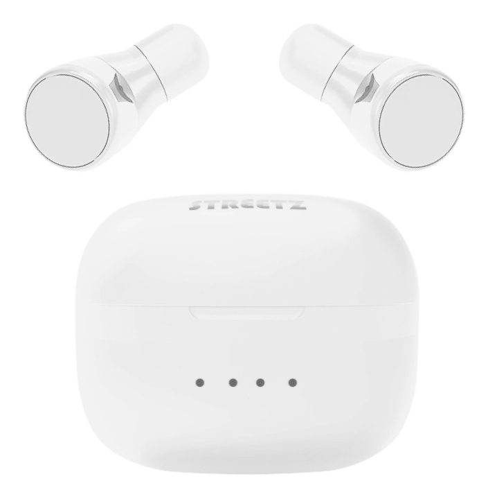 Streetz T200 True Wireless in-ear, dual earbuds, charge case, white i gruppen HEMELEKTRONIK / Ljud & Bild / Hörlurar & Tillbehör / Hörlurar hos TP E-commerce Nordic AB (C60077)