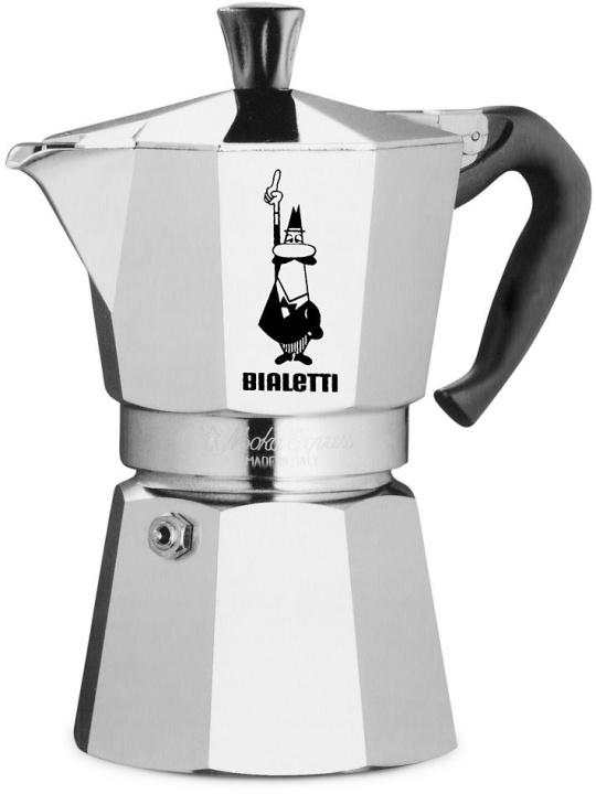 Bialetti Moka Express, 4 koppar i gruppen HEM, HUSHÅLL & TRÄDGÅRD / Hushållsmaskiner / Kaffemaskiner & Tillbehör / Kaffebryggare hos TP E-commerce Nordic AB (C60107)