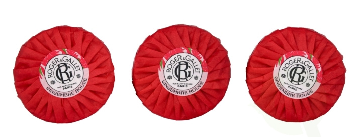 Roger & Gallet Gingembre Rouge Giftset 300 g Soap Bar - 3x100gr i gruppen SKÖNHET & HÄLSA / Presentkit / Presentkit För Henne hos TP E-commerce Nordic AB (C60343)