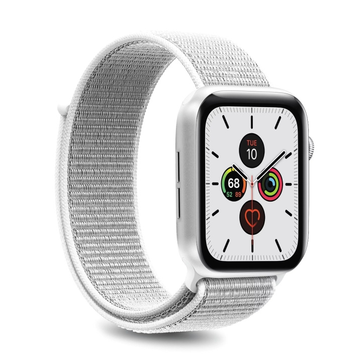 Puro Apple Watch Band, 42-44mm, S/M & M/L, Nylon, Vit i gruppen SMARTPHONE & SURFPLATTOR / Träning, hem & fritid / Apple Watch & tillbehör / Tillbehör hos TP E-commerce Nordic AB (C60595)