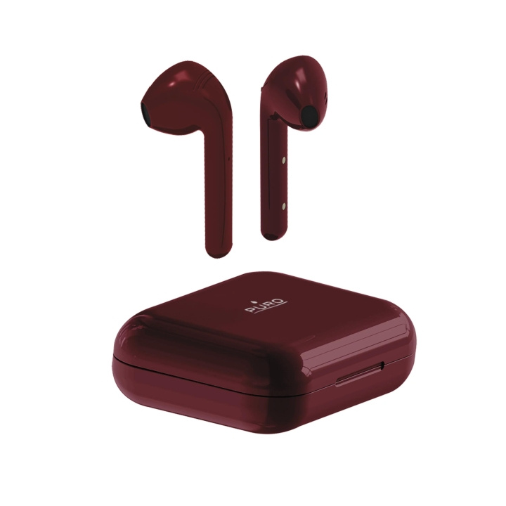 Puro Bluetooth Slim Pod hörlurar med laddstation, Röd i gruppen HEMELEKTRONIK / Ljud & Bild / Hörlurar & Tillbehör / Hörlurar hos TP E-commerce Nordic AB (C60596)