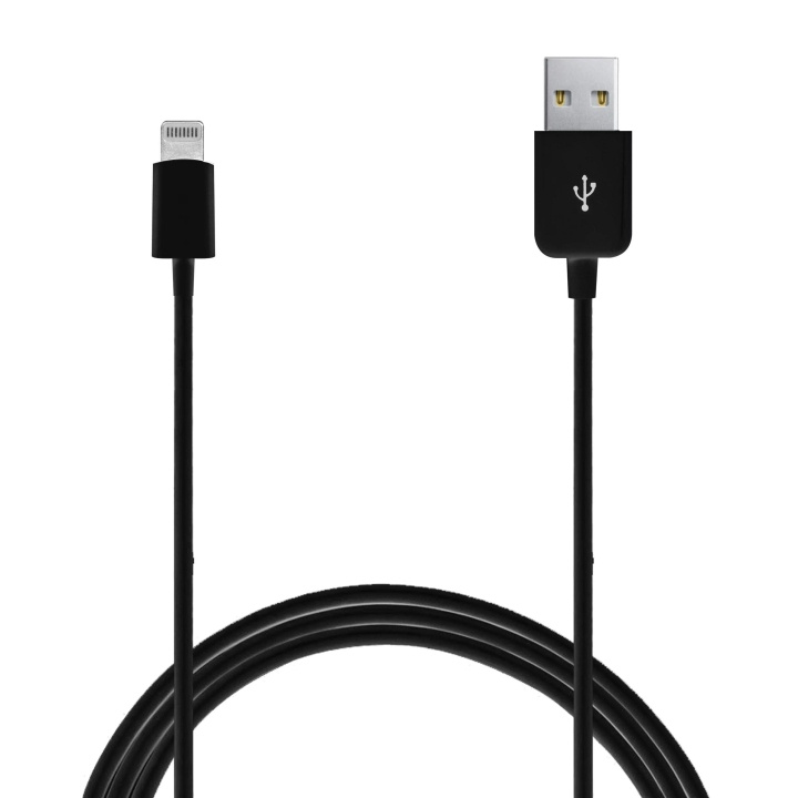 Puro USB-A - Lightning MFI kabel, 1m, svart i gruppen SMARTPHONE & SURFPLATTOR / Laddare & Kablar / Kablar / Kablar Lightning hos TP E-commerce Nordic AB (C60621)