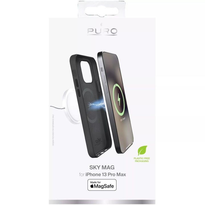 Puro iPhone 13 Pro Max SKYMAG Cover Leather Look, Black i gruppen SMARTPHONE & SURFPLATTOR / Mobilskydd / Apple / iPhone 13 Pro Max / Skal hos TP E-commerce Nordic AB (C60733)