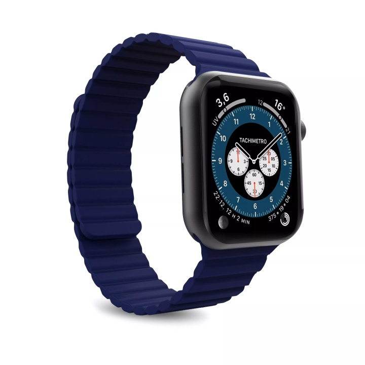 Puro Apple Watch Band 42-44mm M/L ICON LINK, Space Blue i gruppen SMARTPHONE & SURFPLATTOR / Träning, hem & fritid / Apple Watch & tillbehör / Tillbehör hos TP E-commerce Nordic AB (C60735)