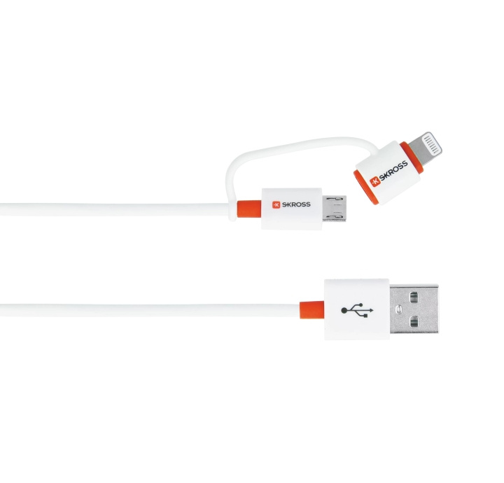 SKROSS Sync/Charge 2in1 MicroUSB & Lightning Connector i gruppen SMARTPHONE & SURFPLATTOR / Laddare & Kablar / Kablar / Kablar Lightning hos TP E-commerce Nordic AB (C60757)