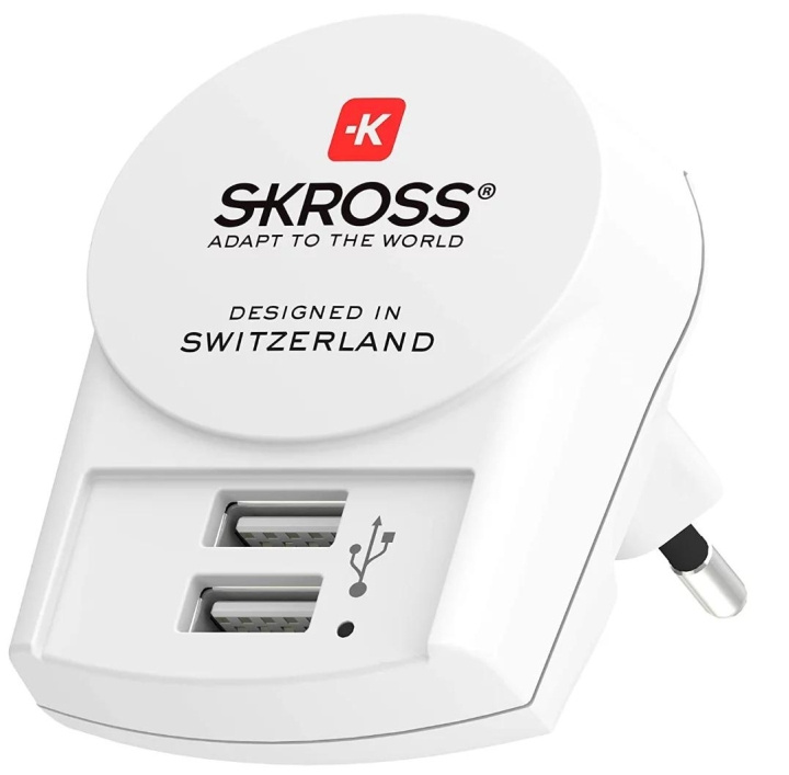 SKROSS Euro USB Charger - 2xType A - BULK i gruppen HEM, HUSHÅLL & TRÄDGÅRD / El & Belysning / Reseadaptrar hos TP E-commerce Nordic AB (C60772)