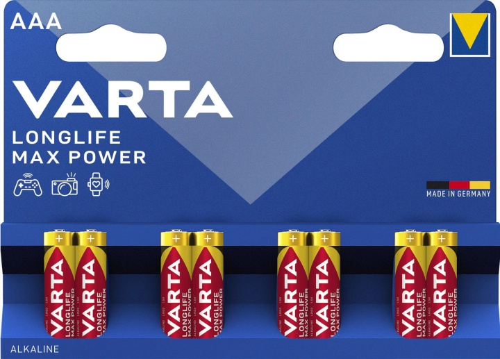 Varta Longlife Max Power AAA 8 Pack (B) i gruppen HEMELEKTRONIK / Batterier & Laddare / Batterier / AAA hos TP E-commerce Nordic AB (C60774)