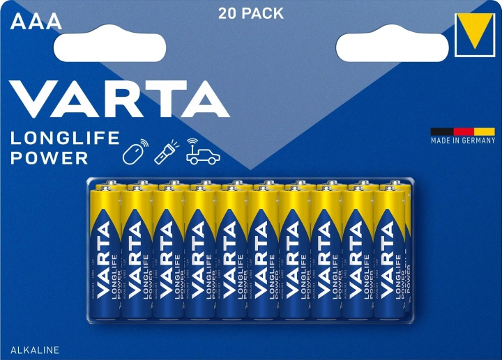 Varta Longlife Power AAA 20 Pack i gruppen HEMELEKTRONIK / Batterier & Laddare / Batterier / AAA hos TP E-commerce Nordic AB (C60775)