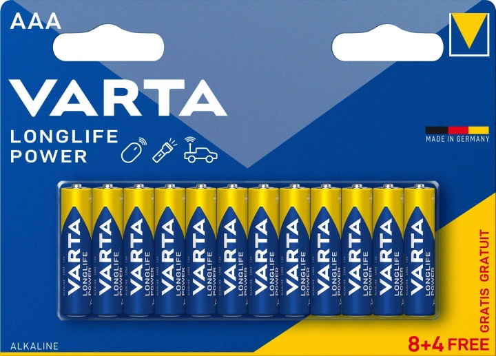 Varta Longlife Power AAA 12 Pack (8+4) (B) i gruppen HEMELEKTRONIK / Batterier & Laddare / Batterier / AAA hos TP E-commerce Nordic AB (C60777)