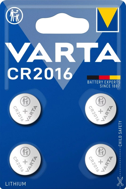 Varta CR2016 Lithium Coin 4 Pack i gruppen HEMELEKTRONIK / Batterier & Laddare / Batterier / Knappcell hos TP E-commerce Nordic AB (C60799)