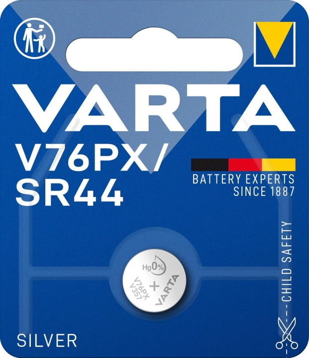 Varta V76PX/SR44 Silver Coin 1 Pack i gruppen HEMELEKTRONIK / Batterier & Laddare / Batterier / Knappcell hos TP E-commerce Nordic AB (C60805)