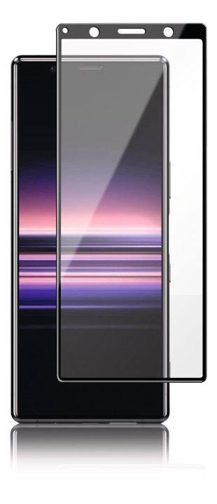 panzer Sony Xperia 5, Curved Glass, black i gruppen SMARTPHONE & SURFPLATTOR / Mobilskydd / Sony hos TP E-commerce Nordic AB (C60826)