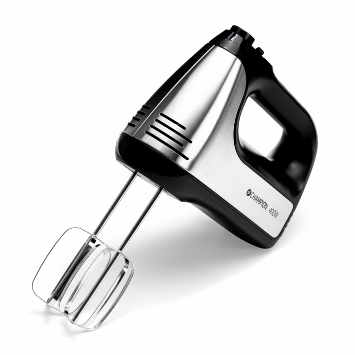 Champion Elvisp 400W 5-hastigheter + Turbo EV400 Svart/Rostfri i gruppen HEM, HUSHÅLL & TRÄDGÅRD / Hushållsmaskiner / Matberedare & Köksassistenter / Elvispar hos TP E-commerce Nordic AB (C60855)