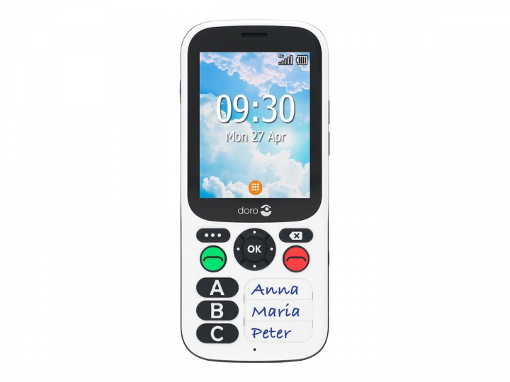 Doro 780X 2.8 4GB Svart Vit i gruppen SMARTPHONE & SURFPLATTOR / Mobiltelefoner & smartphones hos TP E-commerce Nordic AB (C60942)