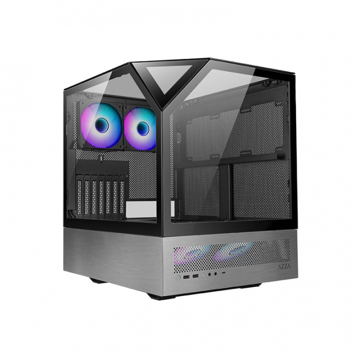 AZZA Sanctum 810 Tower Extended ATX No Power Supply Black Silver i gruppen DATORER & KRINGUTRUSTNING / Datorkomponenter / Datorchassi hos TP E-commerce Nordic AB (C61233)