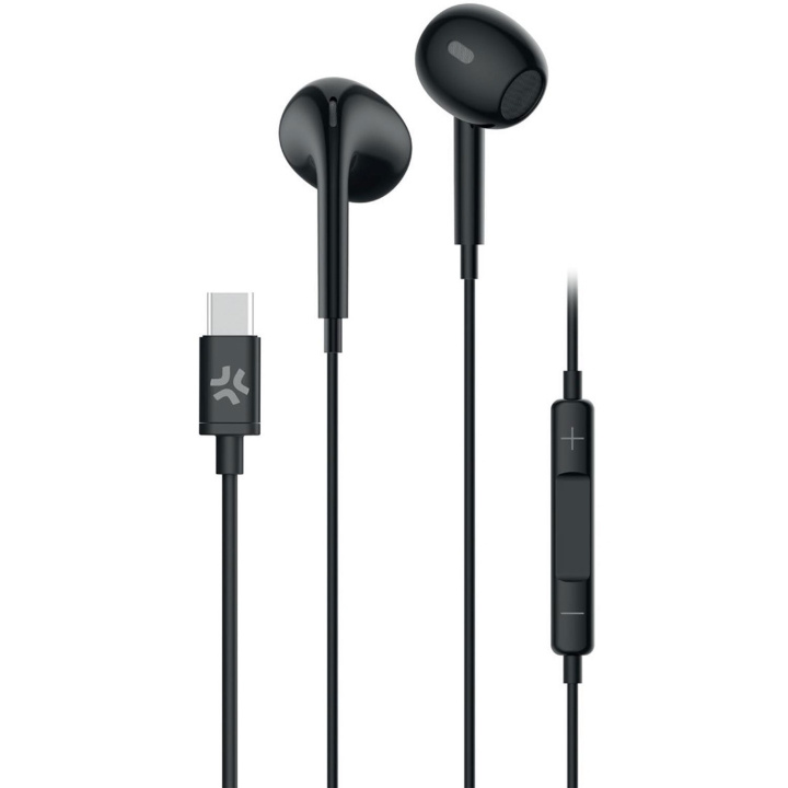Celly Hörlurar Earpods Kabel USB-C UP1300 Svart i gruppen HEMELEKTRONIK / Ljud & Bild / Hörlurar & Tillbehör / Hörlurar hos TP E-commerce Nordic AB (C61390)