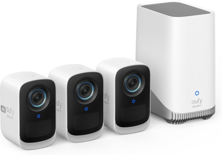 Anker eufyCam 3C övervakningssystem med tre kameror, 4K-upplösning i gruppen HEM, HUSHÅLL & TRÄDGÅRD / Larm & Säkerhet / Övervakningskameror / Digitalt (Nätverk) / Utomhuskameror hos TP E-commerce Nordic AB (C61632)