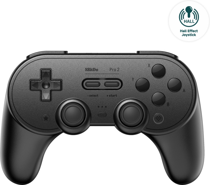 8BitDo PRO 2 - Hall Edition trådlös spelkontroll, svart, switch / PC / Android i gruppen HEMELEKTRONIK / Spelkonsoler & Tillbehör / Nintendo Switch / Tillbehör hos TP E-commerce Nordic AB (C61641)