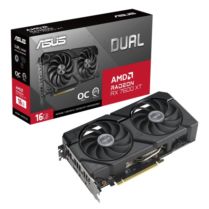 ASUS Dual Radeon RX 7600 XT 16GB 16GB OC Edition i gruppen DATORER & KRINGUTRUSTNING / Datorkomponenter / Grafikkort hos TP E-commerce Nordic AB (C61737)