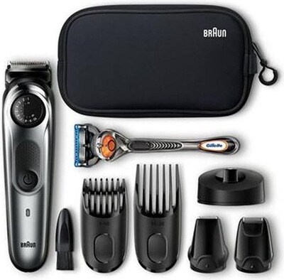 Braun skäggtrimmer BT 7940 - Svart/Metallgrå + Gillette ProGlide rakapparat inkl. necessär i gruppen SKÖNHET & HÄLSA / Hår & Styling / Rakning & Trimning / Skäggtrimmers & Tillbehör hos TP E-commerce Nordic AB (C62005)