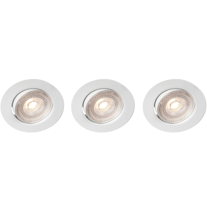 Llitt Sara 230V Dimbar downlight spotlight 3000K 400lm IP44 3-pack Vit i gruppen HEMELEKTRONIK / Belysning / Taklampor hos TP E-commerce Nordic AB (C62136)