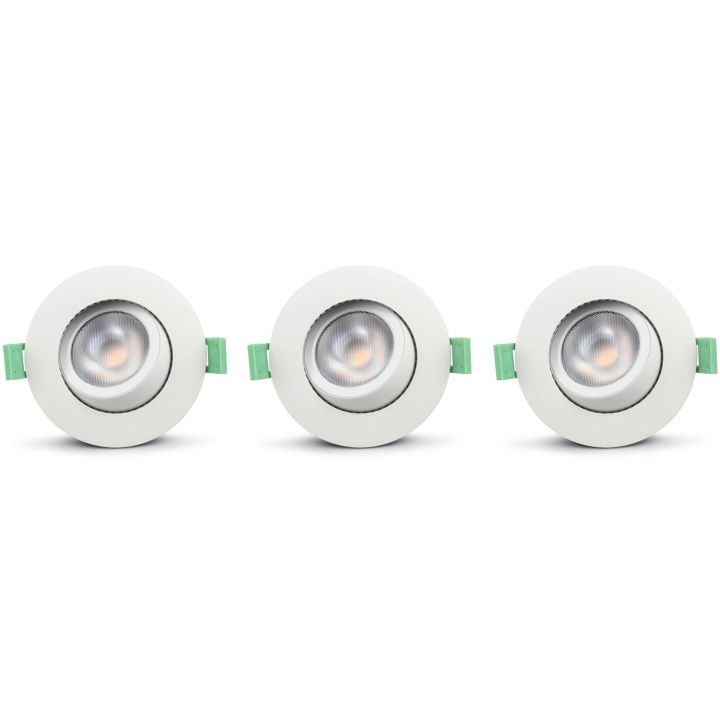 Llitt Ellen Infälld downlight Dim-to-Warm 520lm IP65 3-pack Vit i gruppen HEMELEKTRONIK / Belysning / Taklampor hos TP E-commerce Nordic AB (C62139)