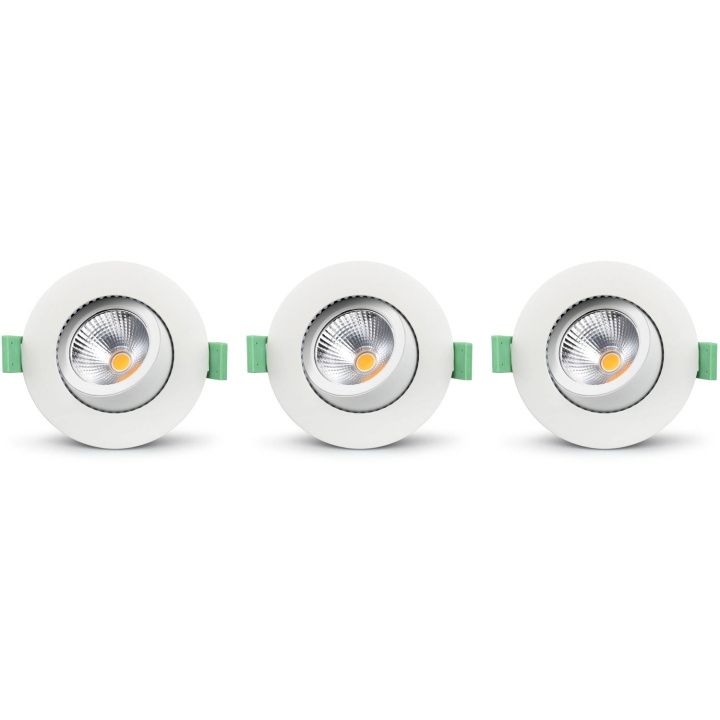 Llitt Lisa Dimbar Infälld downlight 3000K 600lm IP65 3-pack Vit i gruppen HEMELEKTRONIK / Belysning / Taklampor hos TP E-commerce Nordic AB (C62143)