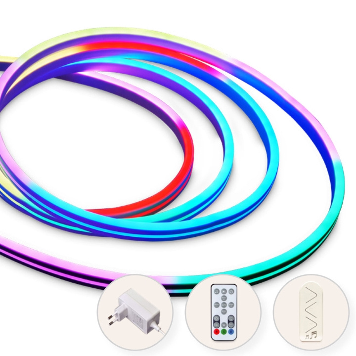 Llitt Alexandra Ledstrip kit RGBIC Neon IP65 Smart Tuya WiFi 2m??? i gruppen HEM, HUSHÅLL & TRÄDGÅRD / Smarta hem / Smart belysning hos TP E-commerce Nordic AB (C62169)