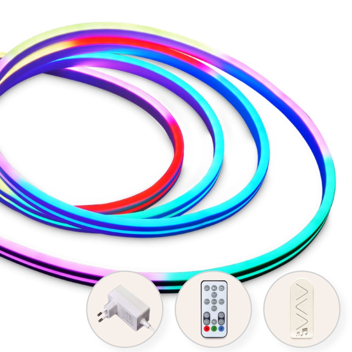Llitt Alexandra Ledstrip kit RGBIC Neon IP65 Smart Tuya WiFi 5m??? i gruppen HEM, HUSHÅLL & TRÄDGÅRD / Smarta hem / Smart belysning hos TP E-commerce Nordic AB (C62170)