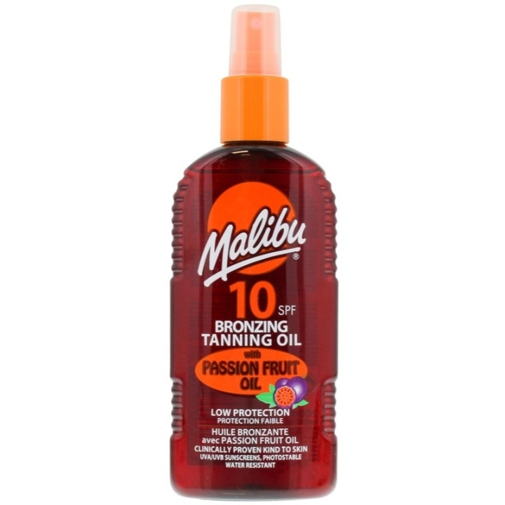 Malibu Bronzing Tanning Oil SPF10 Passion Fruit 200ml i gruppen SKÖNHET & HÄLSA / Hudvård / Solskydd & Tanning / Solskydd hos TP E-commerce Nordic AB (C62374)