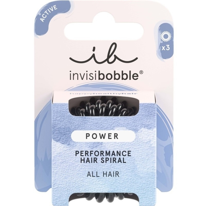 Invisibobble Power True Black 3pcs i gruppen SKÖNHET & HÄLSA / Hår & Styling / Håraccessoarer hos TP E-commerce Nordic AB (C62393)