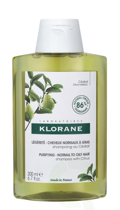 Klorane Purifying Shampoo With Citrus Pulp 200 ml i gruppen SKÖNHET & HÄLSA / Hår & Styling / Hårvårdsprodukter / Schampo hos TP E-commerce Nordic AB (C62469)