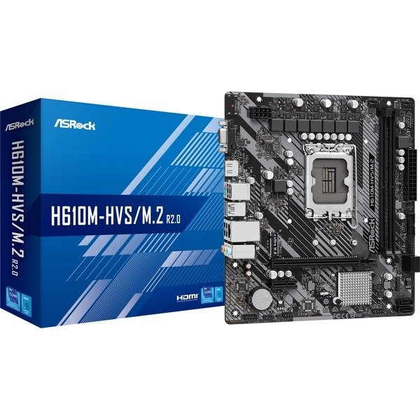 ASRock H610M-HVS/M.2 R2.0 Micro-ATX LGA1700 Intel H610 i gruppen DATORER & KRINGUTRUSTNING / Datorkomponenter / Moderkort hos TP E-commerce Nordic AB (C62503)