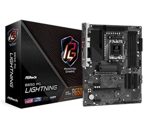 ASRock B650 PG Lightning Moderkort - AMD B650 - AMD AM5 socket - DDR5 RAM - ATX i gruppen DATORER & KRINGUTRUSTNING / Datorkomponenter / Moderkort hos TP E-commerce Nordic AB (C62517)