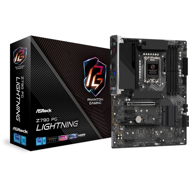 ASRock Z790 PG Lightning ATX LGA1700 Intel Z790 i gruppen DATORER & KRINGUTRUSTNING / Datorkomponenter / Moderkort hos TP E-commerce Nordic AB (C62526)