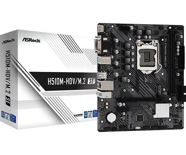 ASRock H510M-HDV/M.2 SE LGA1200 DDR4 i gruppen DATORER & KRINGUTRUSTNING / Datorkomponenter / Moderkort hos TP E-commerce Nordic AB (C62567)