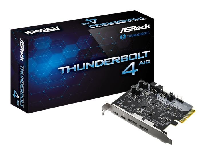 ASRock Thunderbolt 4 AIC Thunderbolt adapter PCI Express 3.0 x4 40Gbps i gruppen DATORER & KRINGUTRUSTNING / Nätverk / Nätverkskort / PCI Express hos TP E-commerce Nordic AB (C62655)