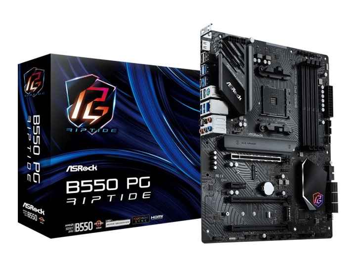 ASRock B550 PG Riptide ATX AM4 AMD B550 i gruppen DATORER & KRINGUTRUSTNING / Datorkomponenter / Moderkort hos TP E-commerce Nordic AB (C62658)