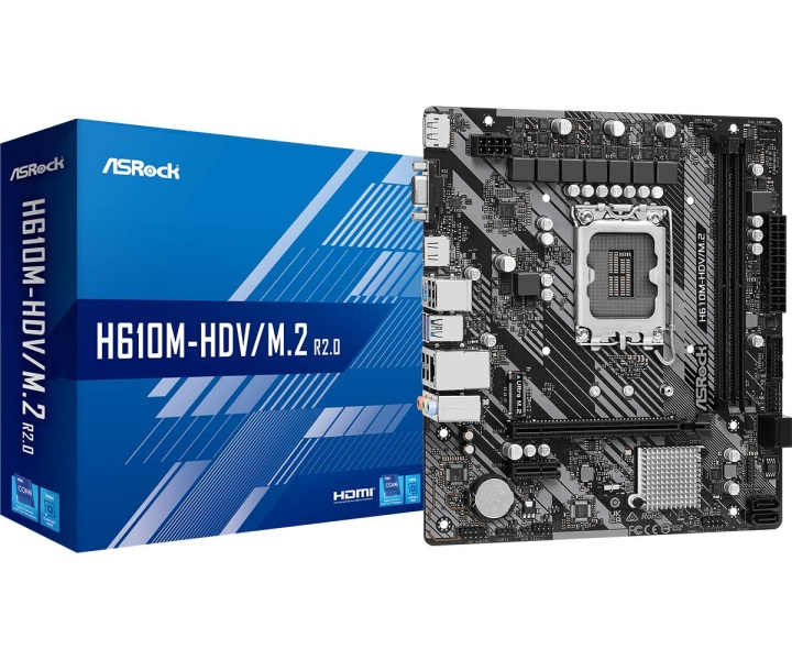 ASRock H610M-HDV/M.2 R2.0 Micro-ATX LGA1700 i gruppen DATORER & KRINGUTRUSTNING / Datorkomponenter / Moderkort hos TP E-commerce Nordic AB (C62678)