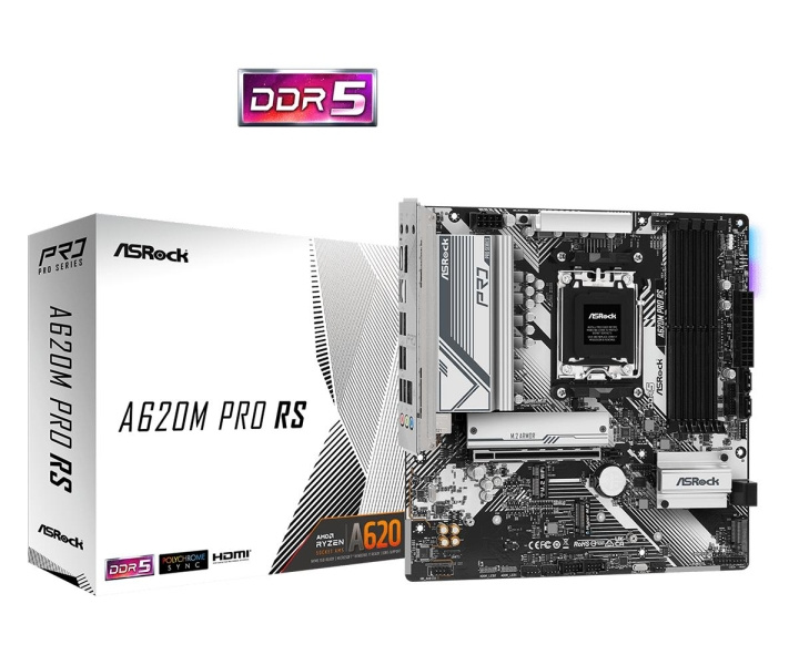 ASRock A620M PRO RS - mATX AM5 i gruppen DATORER & KRINGUTRUSTNING / Datorkomponenter / Moderkort hos TP E-commerce Nordic AB (C62693)