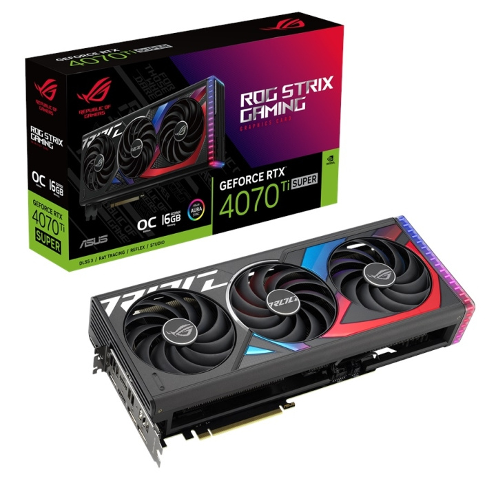 ASUS ROG Strix GeForce RTX 4070 Ti SUPER 16GB OC Edition i gruppen DATORER & KRINGUTRUSTNING / Datorkomponenter / Grafikkort hos TP E-commerce Nordic AB (C62699)
