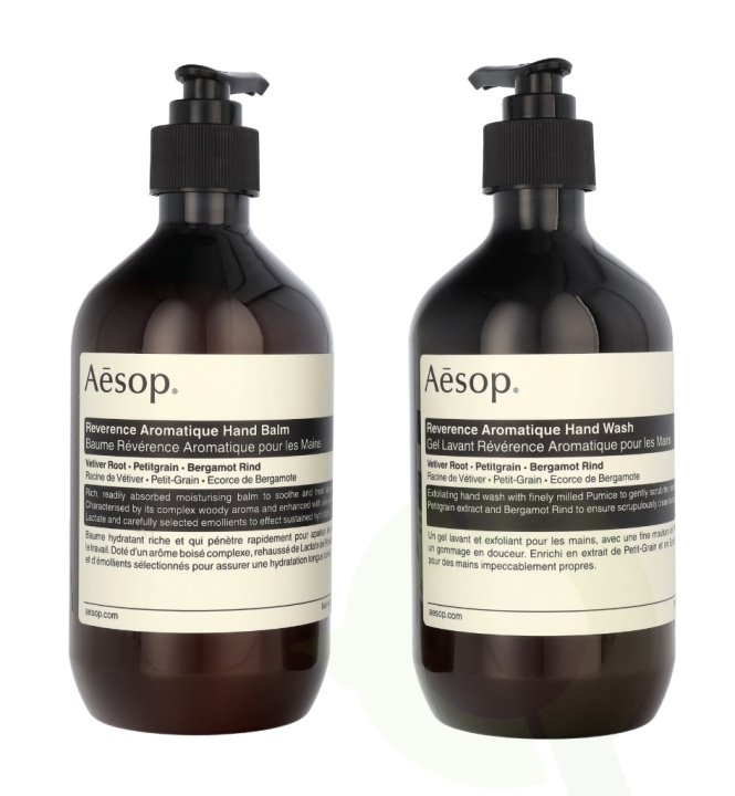 AESOP Reverence Duet Set 1000 ml 2x500ml - Hand Wash/Hand Balm i gruppen SKÖNHET & HÄLSA / Hudvård / Kroppsvård / Handtvål hos TP E-commerce Nordic AB (C62859)