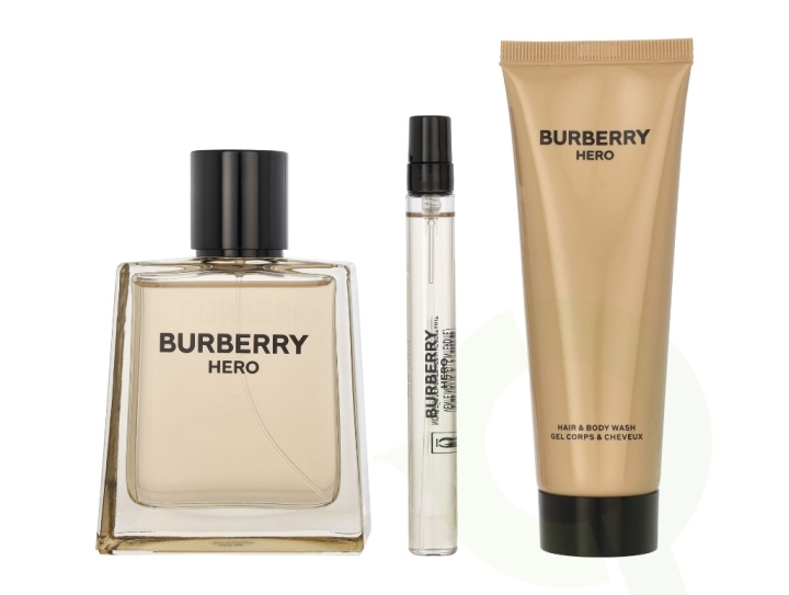 Burberry Hero Giftset 185 ml Edt Spray 100ml/Edt 10ml/Hair & Body Wash 75ml i gruppen SKÖNHET & HÄLSA / Presentkit / Presentkit För Henne hos TP E-commerce Nordic AB (C62957)