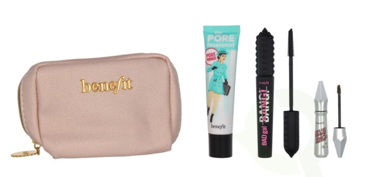 Benefit Top Trip Beauty Set 33.5 ml Porefessional Primer 22ml/Badgal Bang! Mascara 8,5gr/Gimme Brow+ #3 3gr/Pouch i gruppen SKÖNHET & HÄLSA / Presentkit / Presentkit För Henne hos TP E-commerce Nordic AB (C62960)